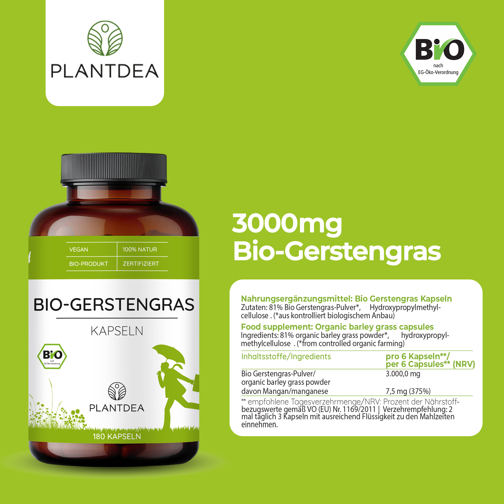 Bio Gerstengras Kapseln