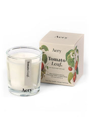 Aery Duftkerze 'Tomato Leaf' in Glas mit Verpackung, botanisches Tomatenblatt-Design;