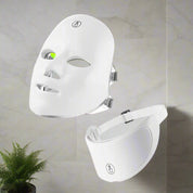 Chargeable 7 Color LED facial & neck light therapy mask anti lifting & whitening